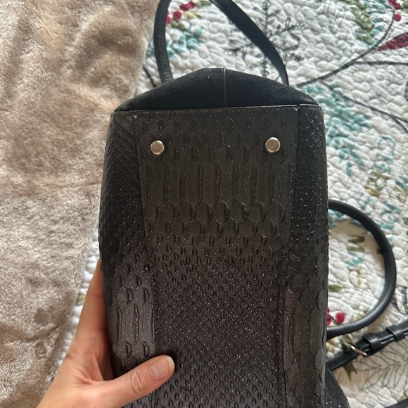 Coach Embossed Crocodile Glitter Satchel - Picture 9 of 10